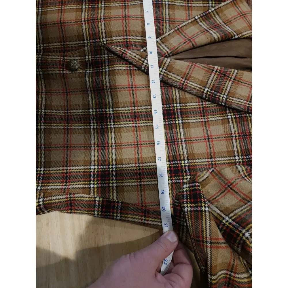 VINTAGE PENDLETON Mens Blazer Sport Coat Jacket Plaid Size 40L Virgin Wool USA